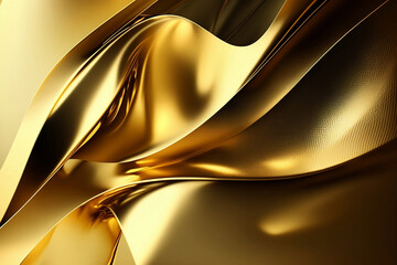 Gold texture background. Generative AI.