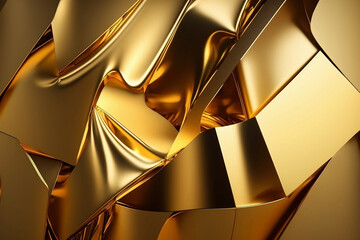 Gold texture background. Generative AI.