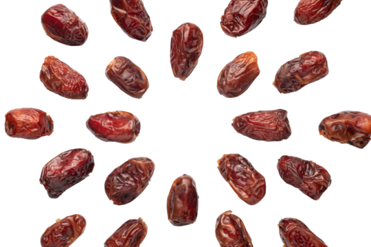 Dates fruit in transparent background. PNG format