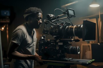 A person looking through a camera - Generative AI