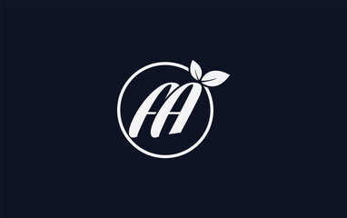 Fresh nature and healthy leaf logo design with the letter and alphabets. Green leaf and eco logo icon design