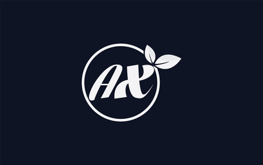 Fresh nature and healthy leaf logo design with the letter and alphabets. Green leaf and eco logo icon design
