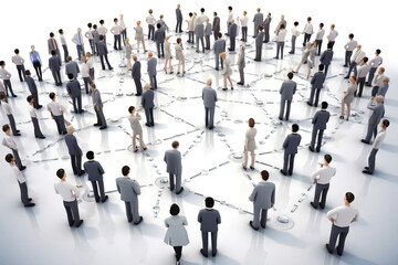 social network concept, generative AI