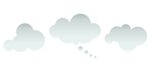 Speech Bubble set. Talk bubble. Cloud speech bubbles set. PNG