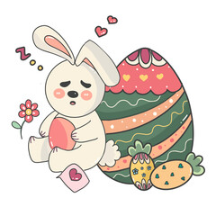 Easter egg bunny so cute 
