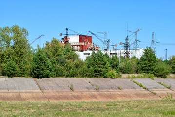 Fototapeta na wymiar Construction of nuclear plant in Ukraine