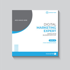 social media post template, modern Instagram post design