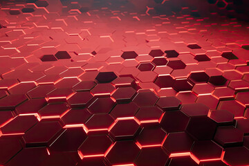 Naklejka premium Abstract futuristic surface concept with hexagons. Trendy sci-fi technology background