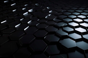 Abstract futuristic surface concept with hexagons. Trendy sci-fi technology background