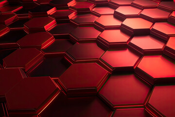 Abstract futuristic surface concept with hexagons. Trendy sci-fi technology background