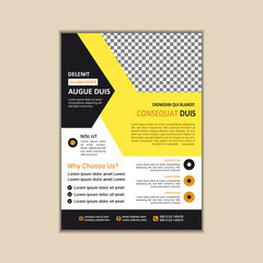 Vector Corporate business flyer design template with bleed