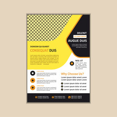 Vector Corporate business flyer design template with bleed