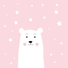 baby bear, teddy animal vector illustration