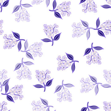 Seamless pattern with decorative flowers. Floral background. Cute plants endless backdrop.