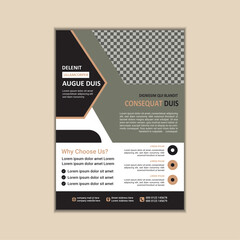 Vector Corporate business flyer design template with bleed