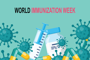 World Immunization Week background.