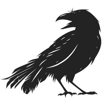 recommend clip art: Raven silhouette vector