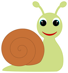 Cartoon snail icon. 