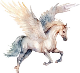 Obraz na płótnie Canvas Pegasus illustration created with Generative AI technology