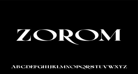 ZOROM. the luxury and elegant font glamour style	