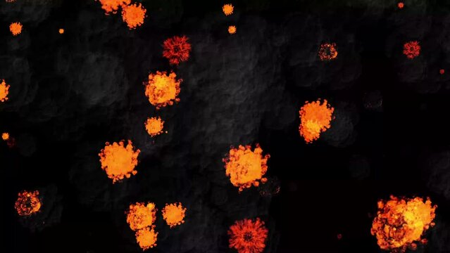 A screensaver of exploding flames on a black background. A game on an old console.