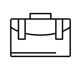 briefcase line icon isolated
