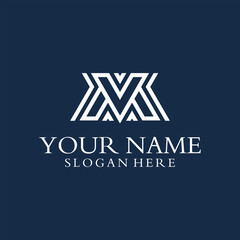 M and V fonts for logo best art design