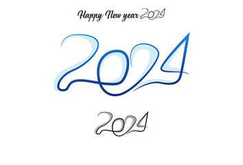 Illustration Vector graphic of 2024 logo icon, New Year logo. 2024 calendar design elements elegant contrast numbers layout with Modern Concept. fit for  Christmas banner, card, poster, holiday cover 