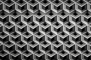 seamless geometric cubic pattern, gray template for design