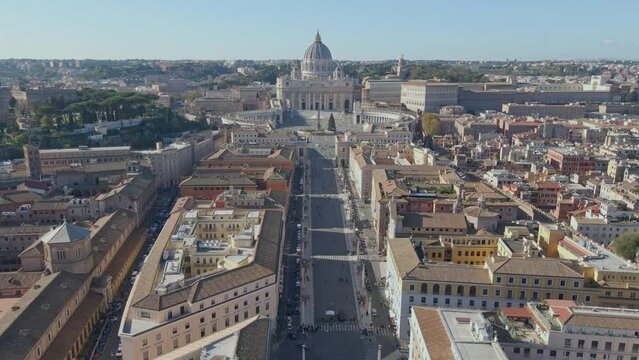 Approaching the Vatican and St. Peter's Square in Rome