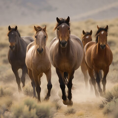 Obraz na płótnie Canvas Wild Horses, AI