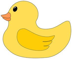 Cartoon duck icon. 