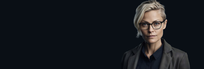 Obraz premium Empowered and Confident: A Modern Businesswoman's Journey to Success