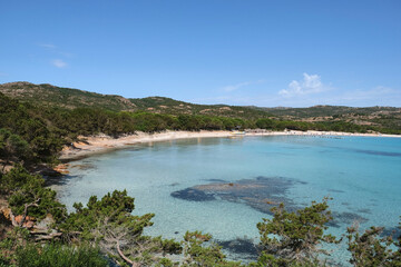 Rondinara beach, Corsica, France. Beautiful Mediterranean beach with turquoise water