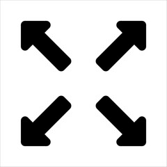 Resize vector line icons set. Scaling, increase, decrease. vector illustration on white background. Editable stroke.