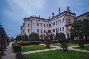 Castle of Buonconsiglio in Trento, Italy. January 2023