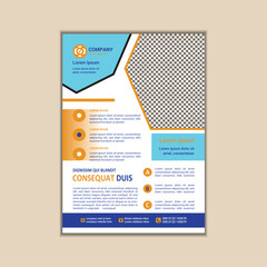 Modern Multipurpose Flyer Template - Fully Editable and Print Ready, A4 Size With Bleed.