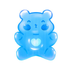 Cute gummy bear sweet stationary sticker oil painting