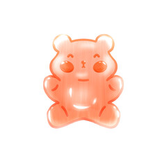 Cute gummy bear sweet stationary sticker oil painting
