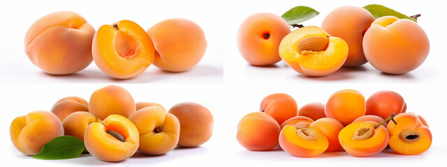 fruit, apricot, food, isolated, fresh, ripe, orange, healthy, sweet, apricots, white, yellow, dessert, diet, juicy, summer, closeup, peach, organic, nature, vegetarian, freshness, nutrition, natural, 