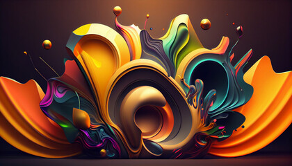 Discover a dreamy 3D abstract background blending pastel colors and swirling shapes. Realistic rendering, high-quality textures, soft lighting, smooth reflections, and detailed 8K resolution.