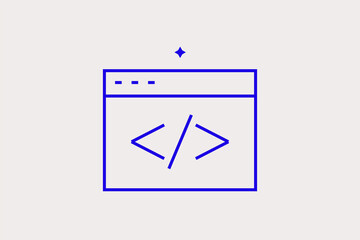 Geometric concept of programming vector illustration in a flat style for website, mobile app, banner, ui ux, web design, business, marketing, landing, infographics, mockup, web development	
