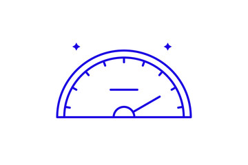 Isolated Geometric concept of speedometer vector illustration in a flat style for website, mobile app, banner, ui ux, web design, business, marketing, landing, infographics, mockup, web development	
