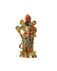 Fototapeta premium golden figurine of ancient chinese emperor