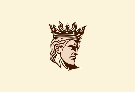 king head crown character vector logo © putri2014