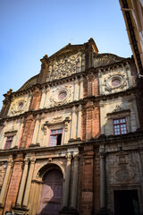 Fototapeta na wymiar Ancient Basilica of Bom Jesus old goa church at South part of India, Basilica of Bom Jesus in Old Goa, which was the capital of Goa in the early days of Portuguese rule, located in Goa, India