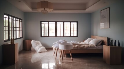 Fototapeta premium unfinished minimal bedroom