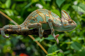 The veiled chameleon (Chamaeleo calyptratus) is a species of chameleon (family Chamaeleonidae) native to the Arabian Peninsula