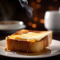 Toast with melting butter