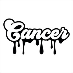 Cancer dripping words Svg